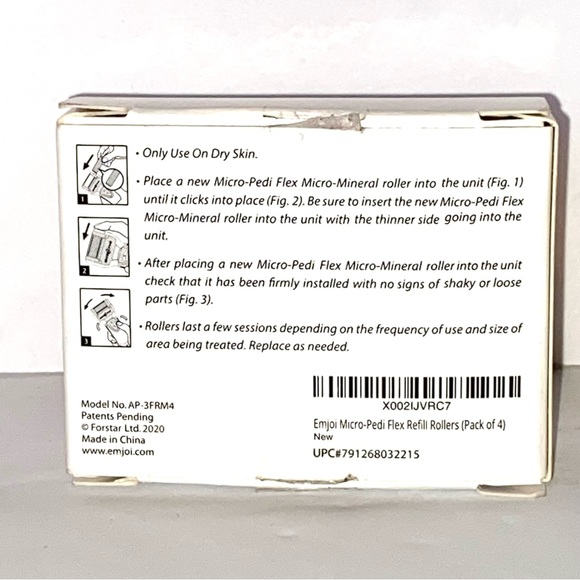 Emjoi Micro-Pedi Flex Micro Mineral Rollers Refills for All Emjoi Callus Remover - Picture 4 of 8